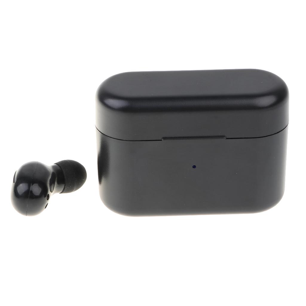 Bluetooth Wireless In-ear Earbuds Stereo Headsets With Charging Bin Black