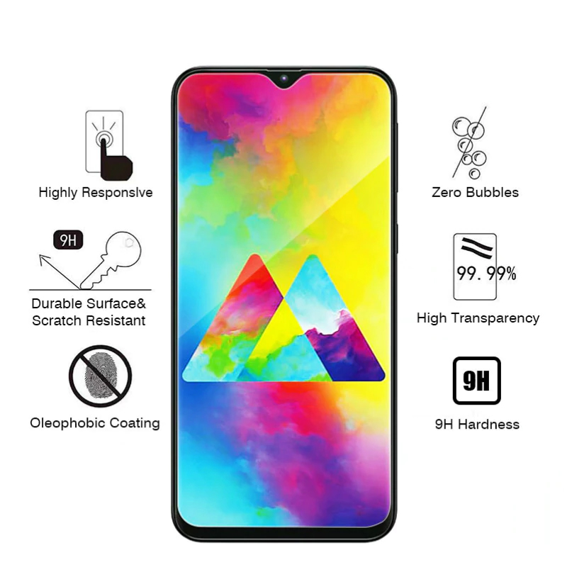 Miếng dán kính cường lực cho Samsung Galaxy A10 (độ cứng 9H, mỏng 0.3mm, hạn chế bám vân tay)