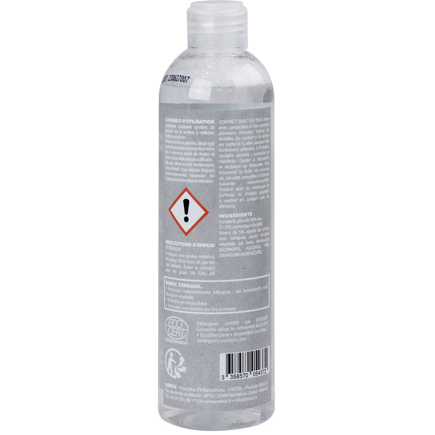 Cristel Renox Steel Cleaner Nước Tẩy Rửa Chuyên Dụng Cho Xoong Nồi Inox