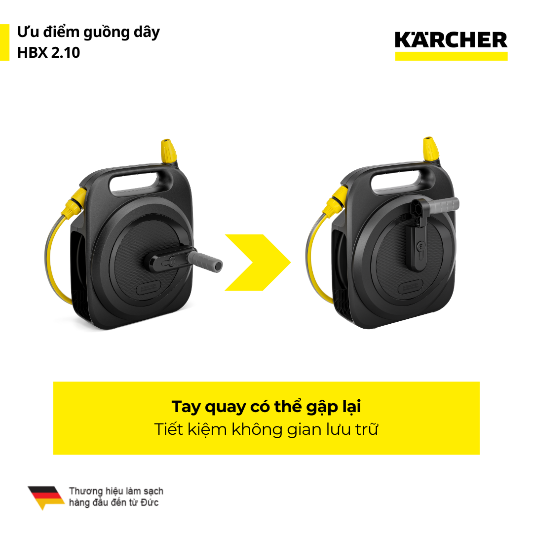 [Mới 2025] Guồng ống dây tưới vườn Karcher HBX 2.10 - Phiên bản cải tiến của CR 3.110 - Hàng Chính Hãng