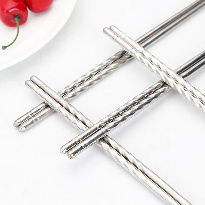 VỈ 5 ĐÔI ĐŨA INOX CAO CẤP