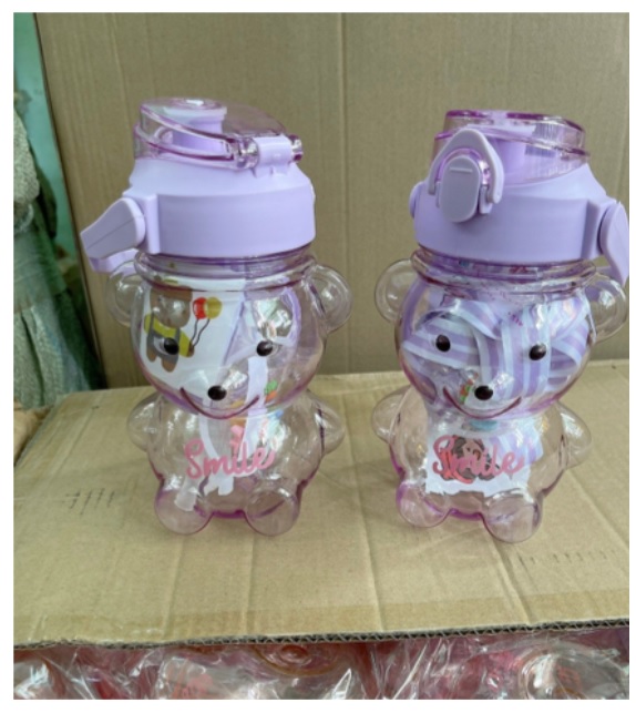 Bình nước thể thao nắp bật có dán sticker