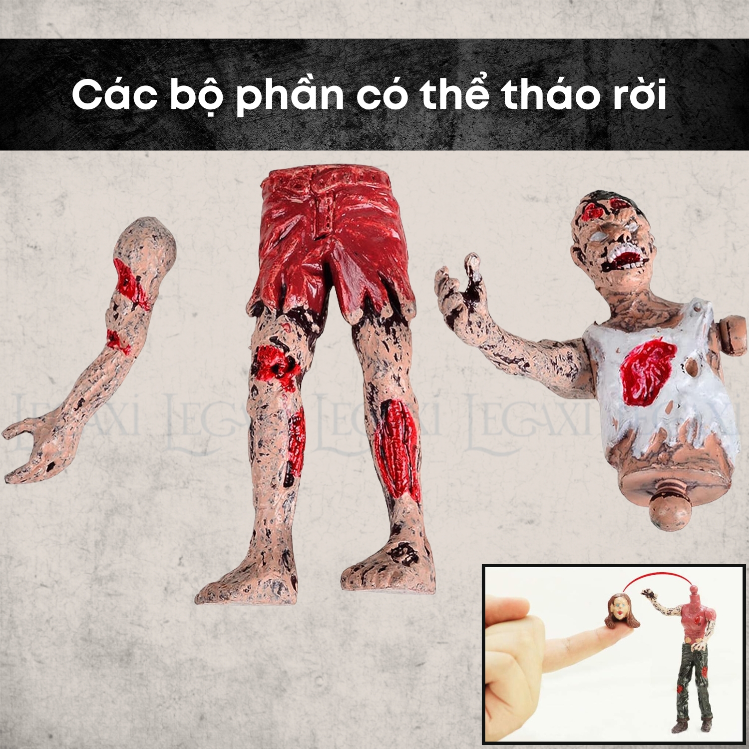 Mô hình zombie đồ chơi tang thi xác chết nhân vật phim Walking Dead có thể lắp ráp Legaxi