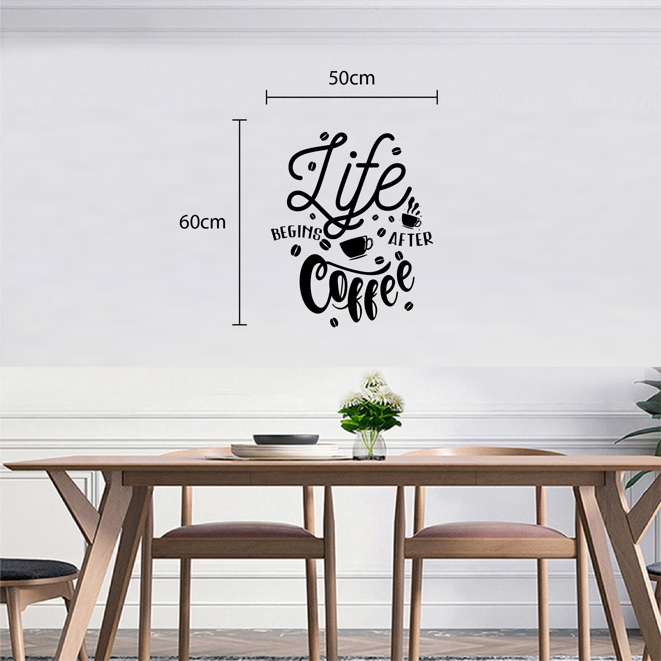 Decal trang trí quán số 1
