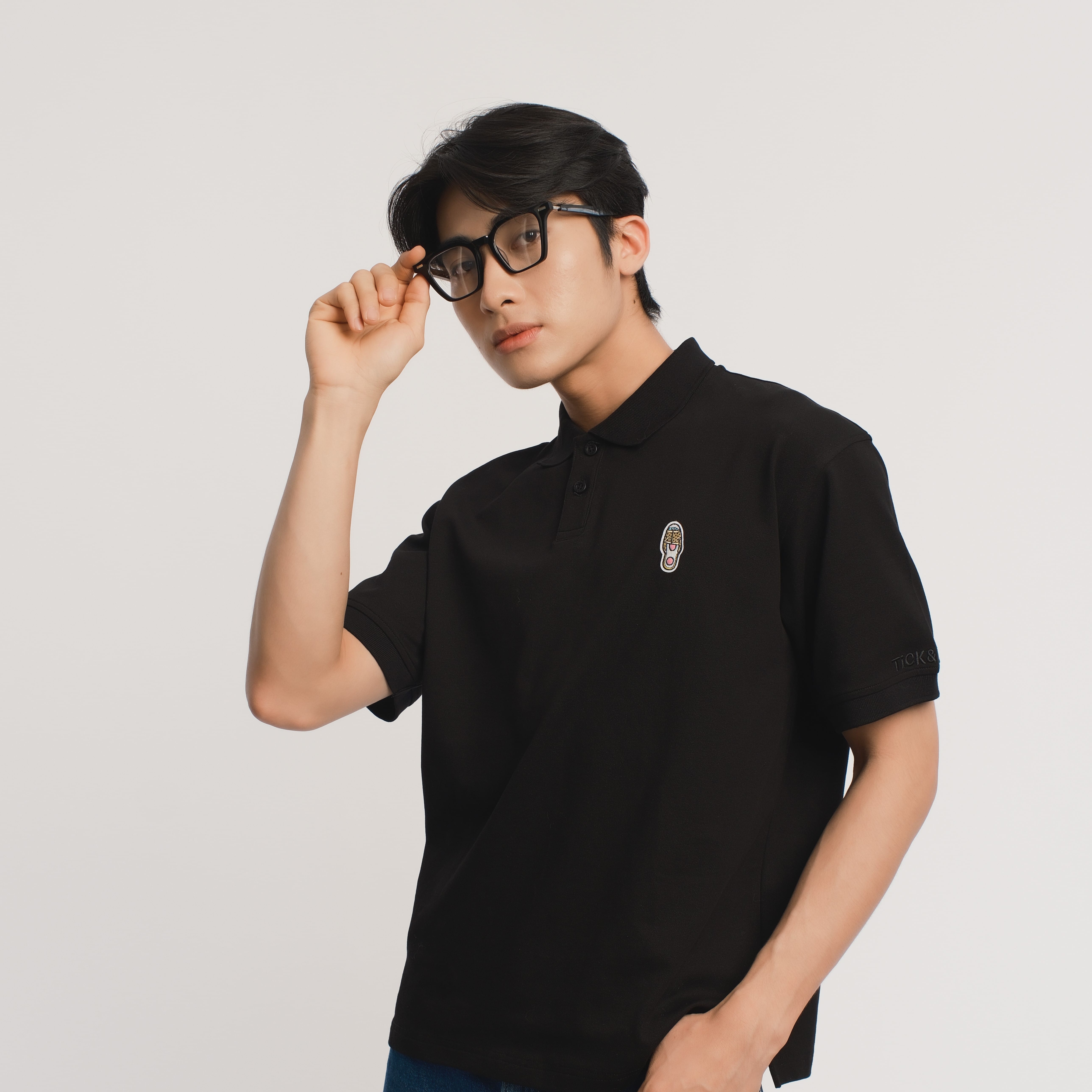 Áo Polo Vải Cá Sấu Unisex Nam Nữ Form Rộng Có Cổ The Craft House