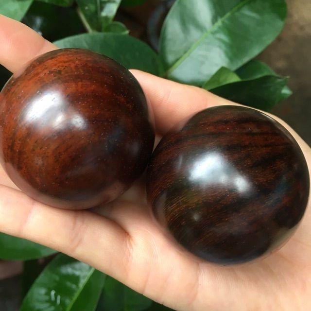 2 Bi lăn tay mắt xa gỗ màu đen nhiều may mắn