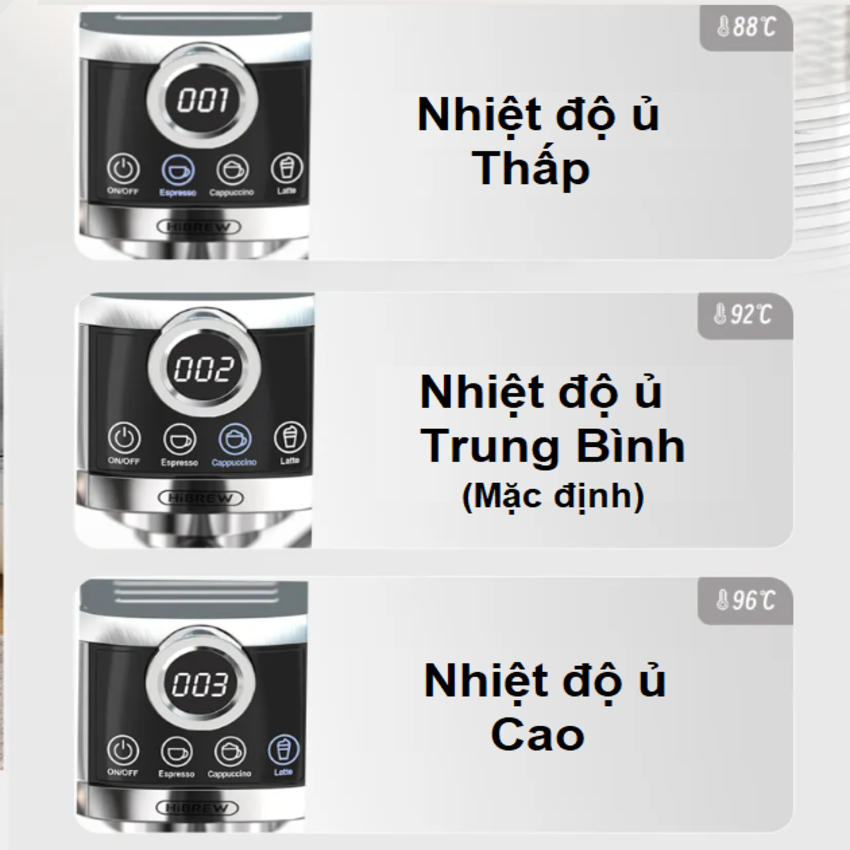 Máy pha cà phê Espresso bán tự động Espresso, Latte, Cappuccino thương hiệu Mỹ cao cấp HiBREW H13A - Hàng Nhập Khẩu