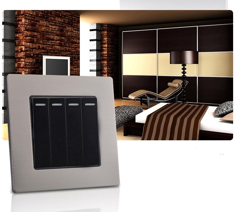 Công Tắc Điện Âm Tường 4 Nút TK-KL4N