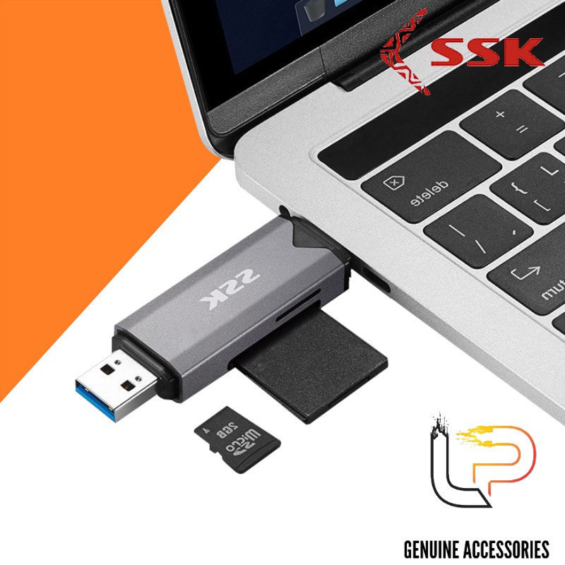 ĐẦU ĐỌC THẺ NHỚ TYPE-C/USB-A SSK SCRM390 - Hàng chính hãng