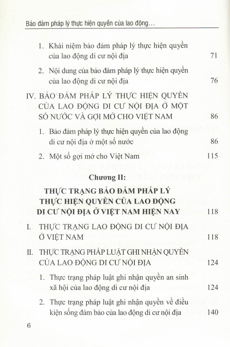 Bảo Đảm Pháp Lý Thực Hiện Quyền Của Lao Động Di Cư Nội Địa Ở Việt Nam (Sách chuyên khảo)