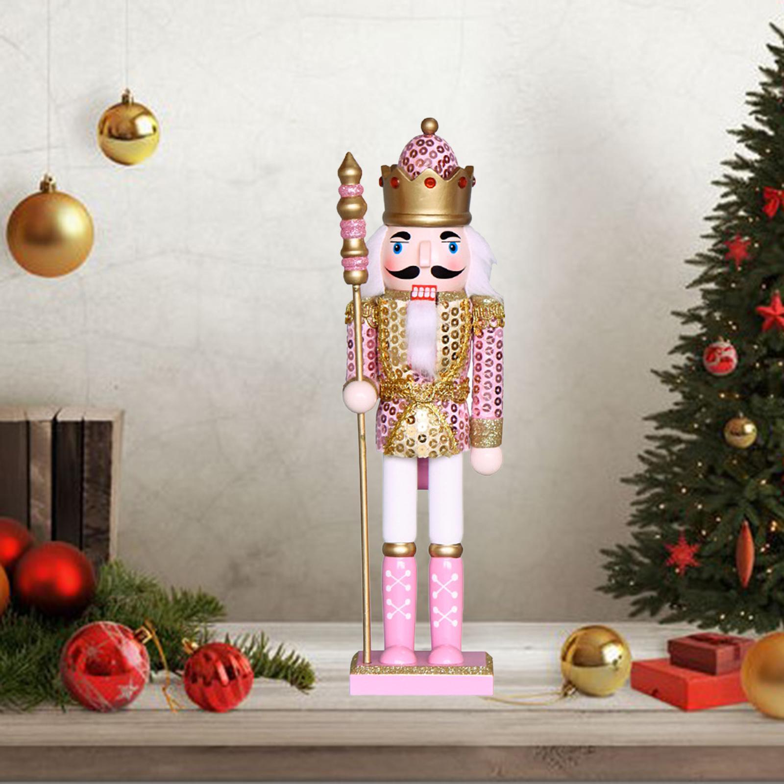 2pcs Cute Nutcracker Puppet Statue Kids Traditional Figurine