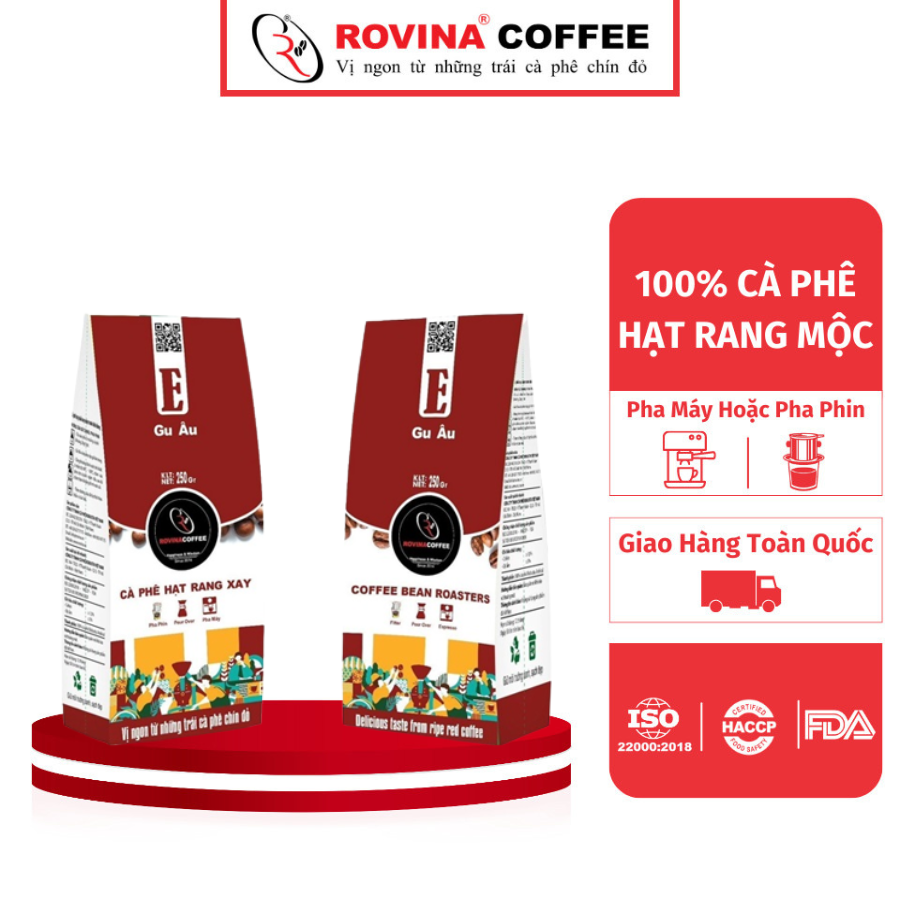 Cà Phê Rovina Gu Âu -  Pha Phin -  Gói 250gr Xay Sẵn Mùi Thơm Quyến Rũ, Đậm Đà Mang Lại Những Tách Cà Phê Tuyệt Hảo