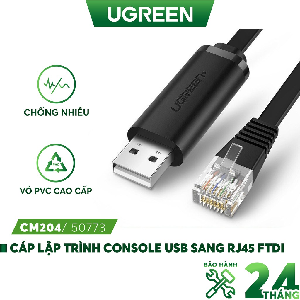Dây cáp USB 2.0 sang RJ45 UGREEN CM204 60813 - Hàng nhập khẩu chính hãng