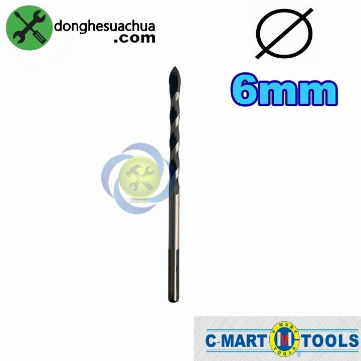 Mũi khoan gạch men 6mm C-Mart A3104-06  màu đen