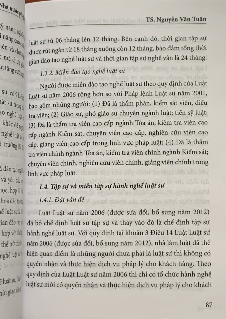 Thể chế về luật sư và hành nghề luật sư trong nhà nước pháp quyền