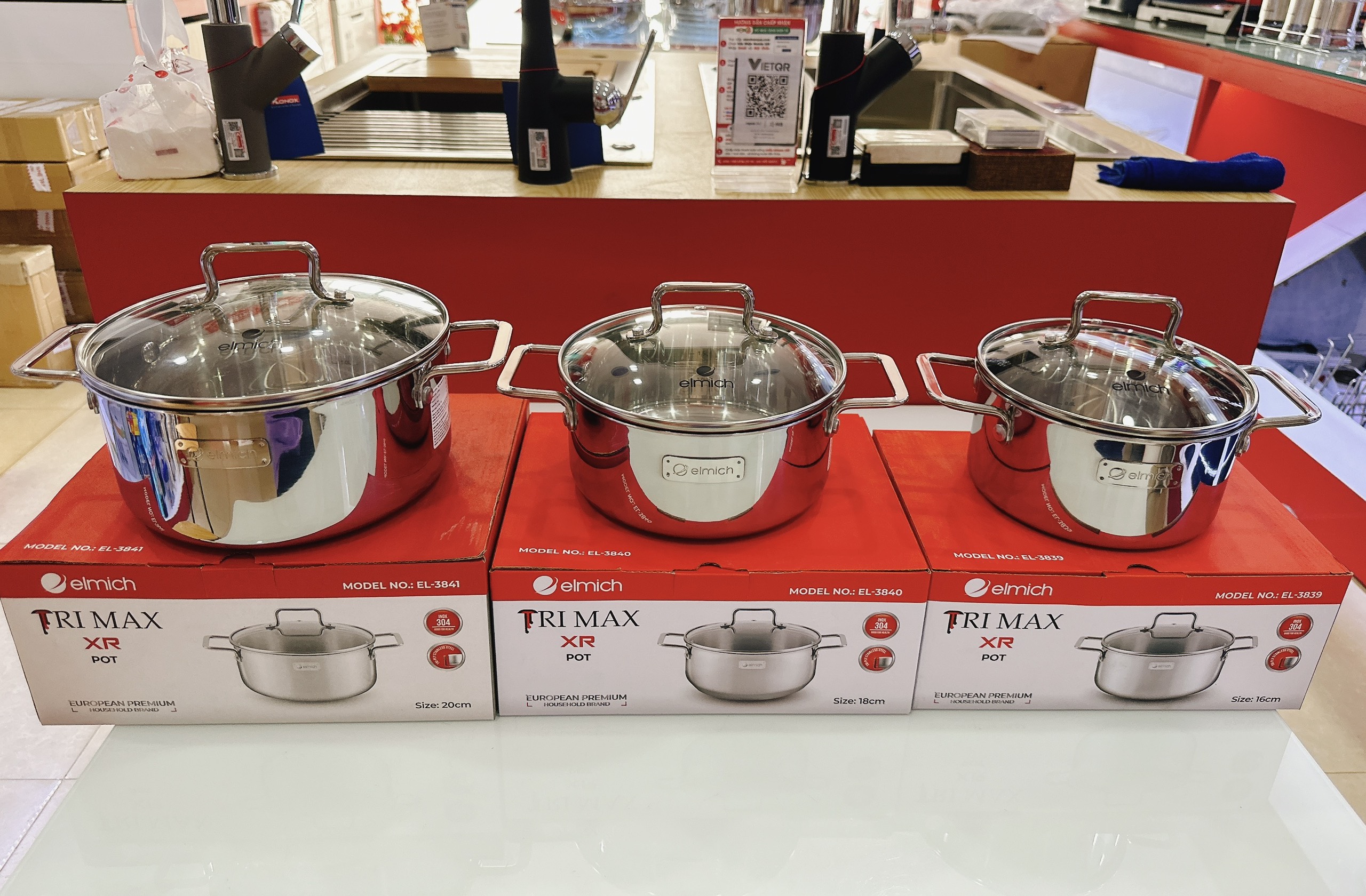 Nồi inox liền khối Elmich Trimax XR