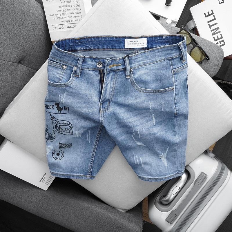 Quần Short Jean Bigsize 130kg Nam co giãn slimfit ôm dáng VNXK cao cấp