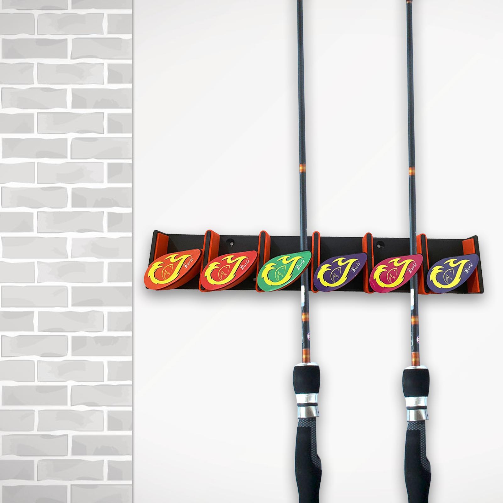 Wall Mounted Fishing Rod Rack Storage Vertical Fishing Rod Holder for Garage