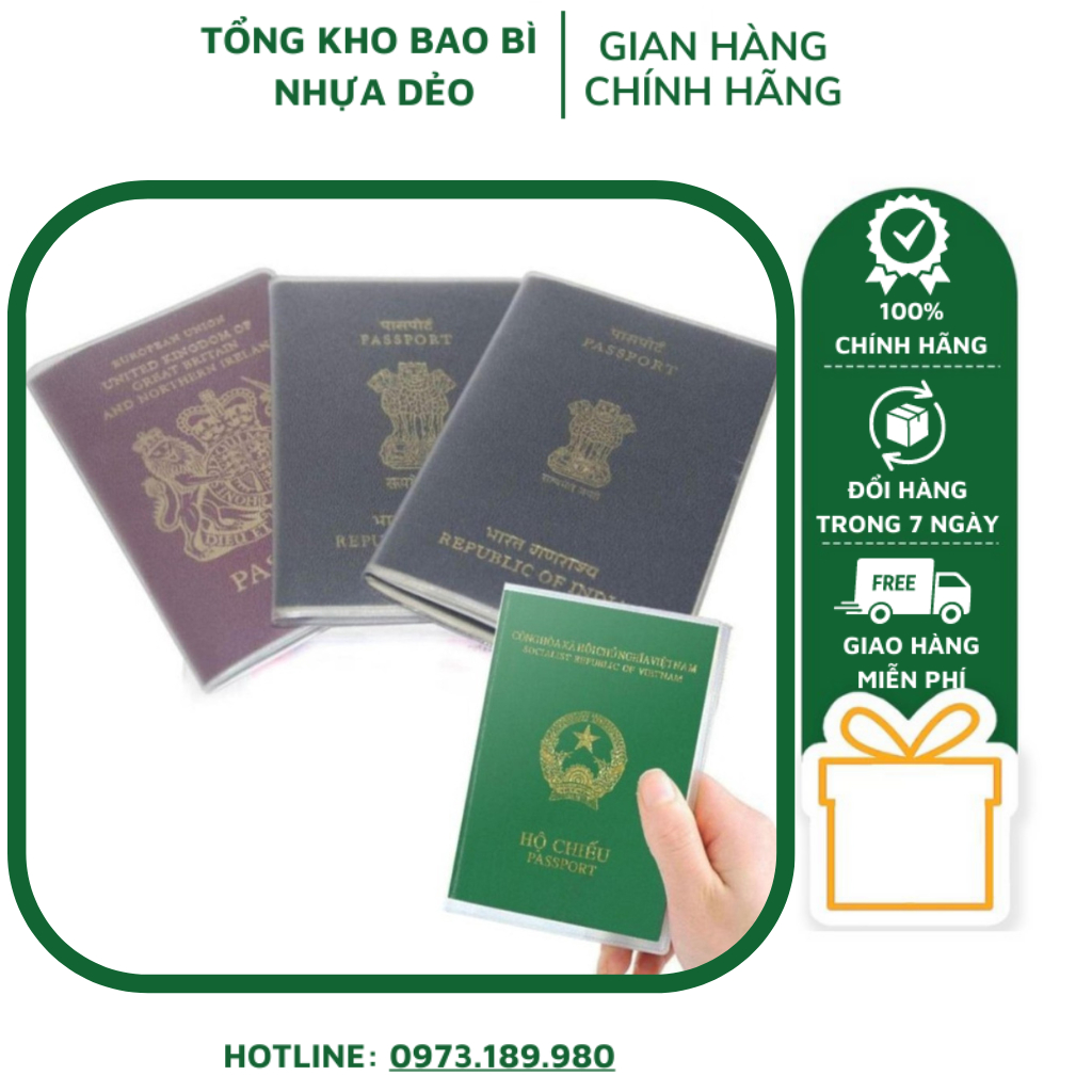 Vỏ Bọc Hộ Chiếu Trong Suốt Có In Hình Bền Bỉ Tiện Lợi Dễ Sử Dụng