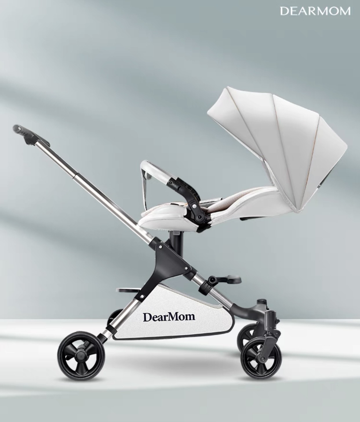 Xe đẩy du lịch gấp gọn DEARMOM CROM dùng cho bé từ sơ sinh đến 50KG