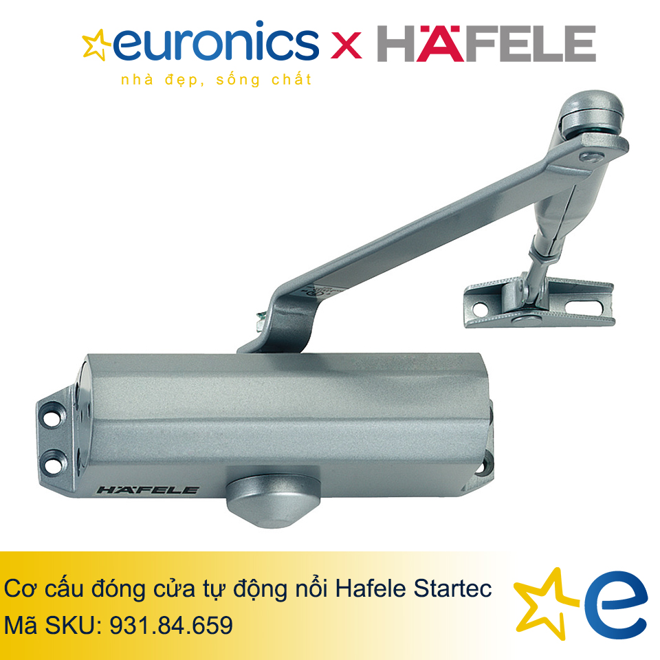 CƠ CẤU ĐÓNG CỬA TỰ ĐỘNG NỔI DCL 12 EN 3 VỚI TAY HAFELE STARTEC/931.84.659 - HÀNG CHÍNH HÃNG