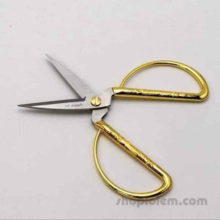 Kéo cắt gà cán vàng inox