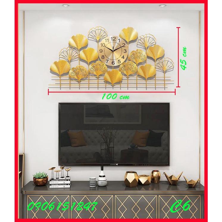 Đồng hồ treo tường trang trí decor C6 kích thước 100 x 45 cm