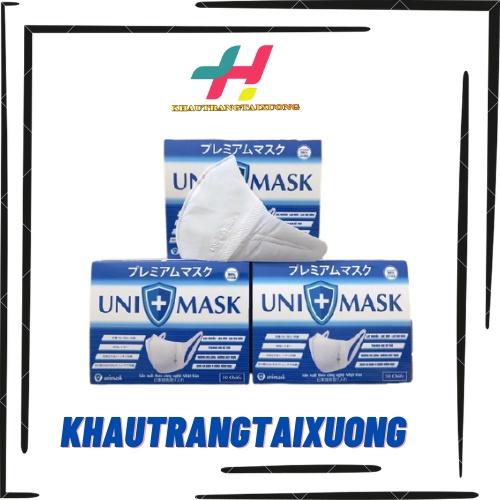 Khẩu trang 3D Unimask 3 lớp kháng khuẩn co giãn 4 chiều siêu thoải mái ôm mặt
