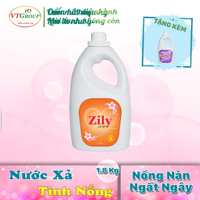 Nước xả vải Zily can 1.8kg (6chai/ Thùng) - Tặng 1 chai NG KH 3.8KG