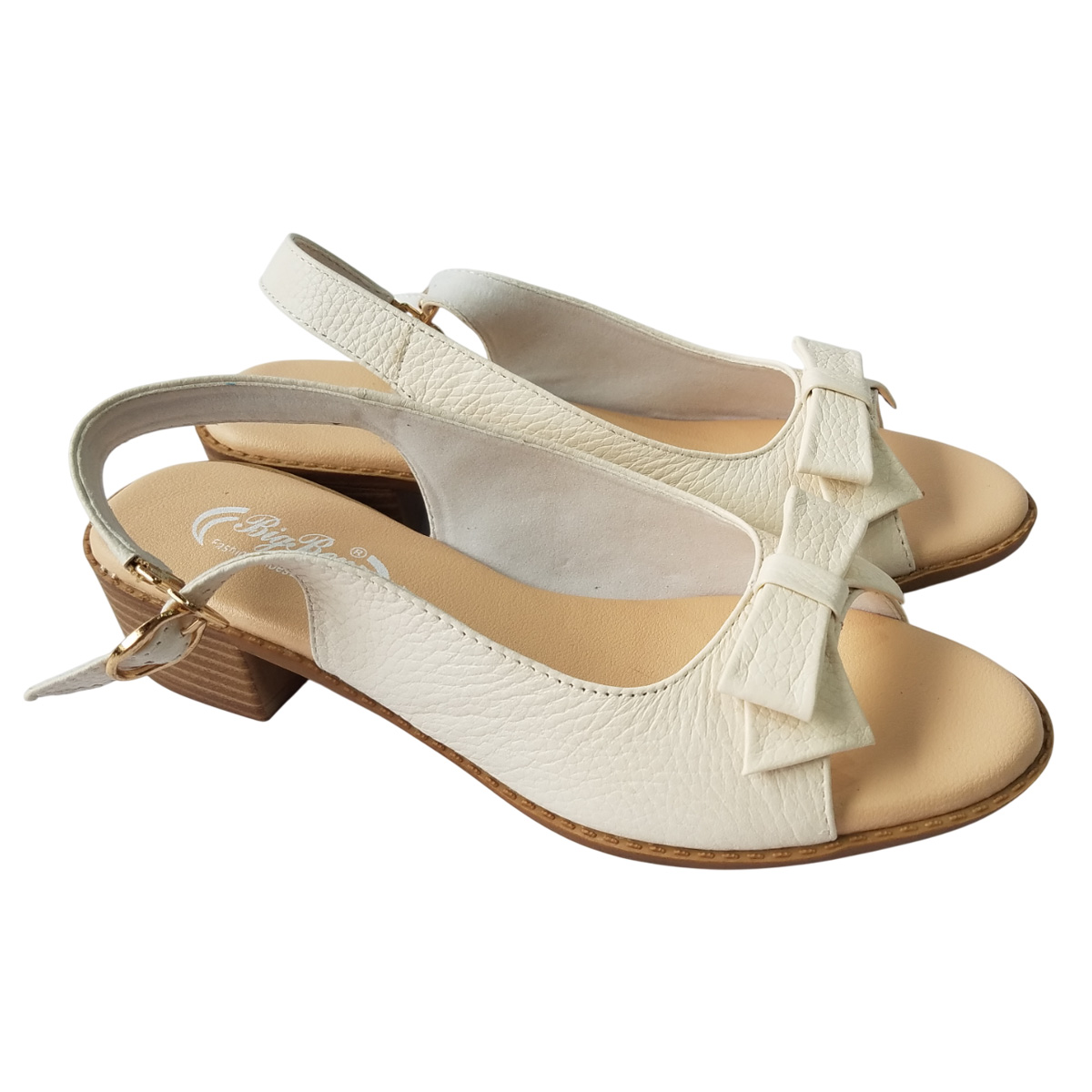 Giày Sandal Cao Gót Da Bò BIGGBEN Cao 4 Phân SDCG155