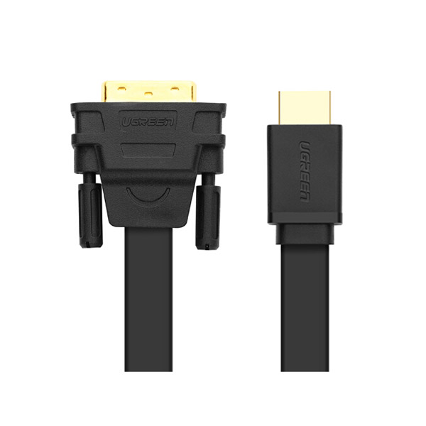 Cáp ugreen HDMI to DVI dẹt 1.5M-30105 - Hàng chính hãng