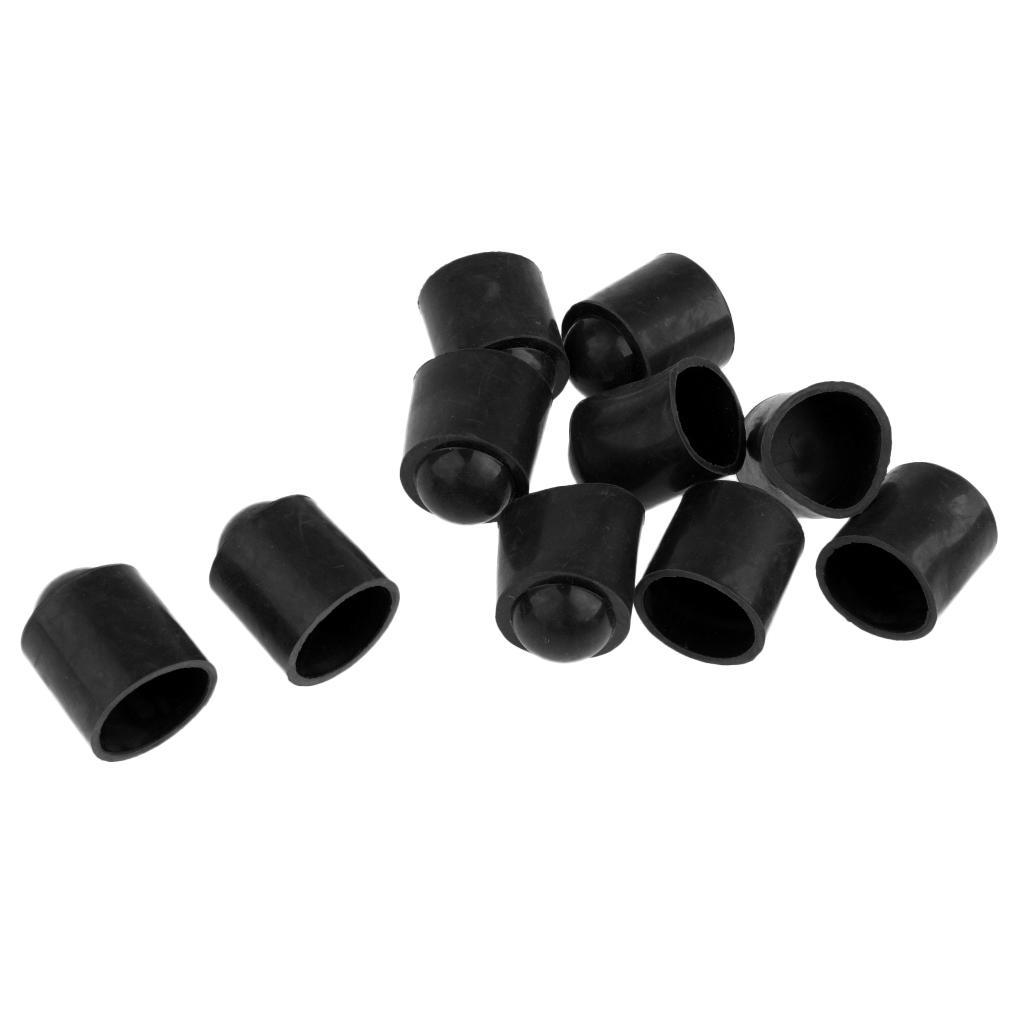 Pack of 10 Pool Cue Tip Protector with Billiard Table Brush Cleaner