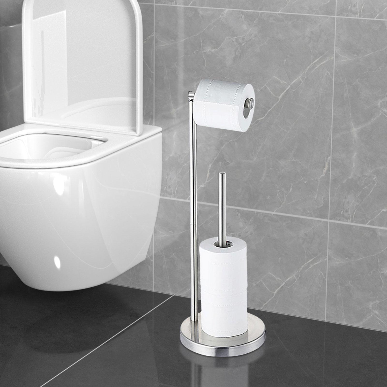 Free Standing Tissue Roll Holder Farmhouse Industrial Toilet Paper Dispenser