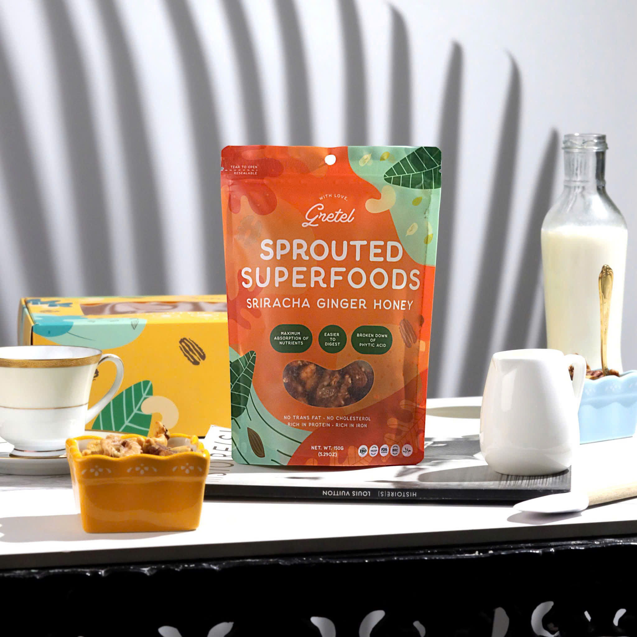 Hạt Điều Nảy Mầm - Snack tốt cho sức khỏe- Ngon hơn bổ dưỡng hơn - Vị Siracha Gừng Mật Ong