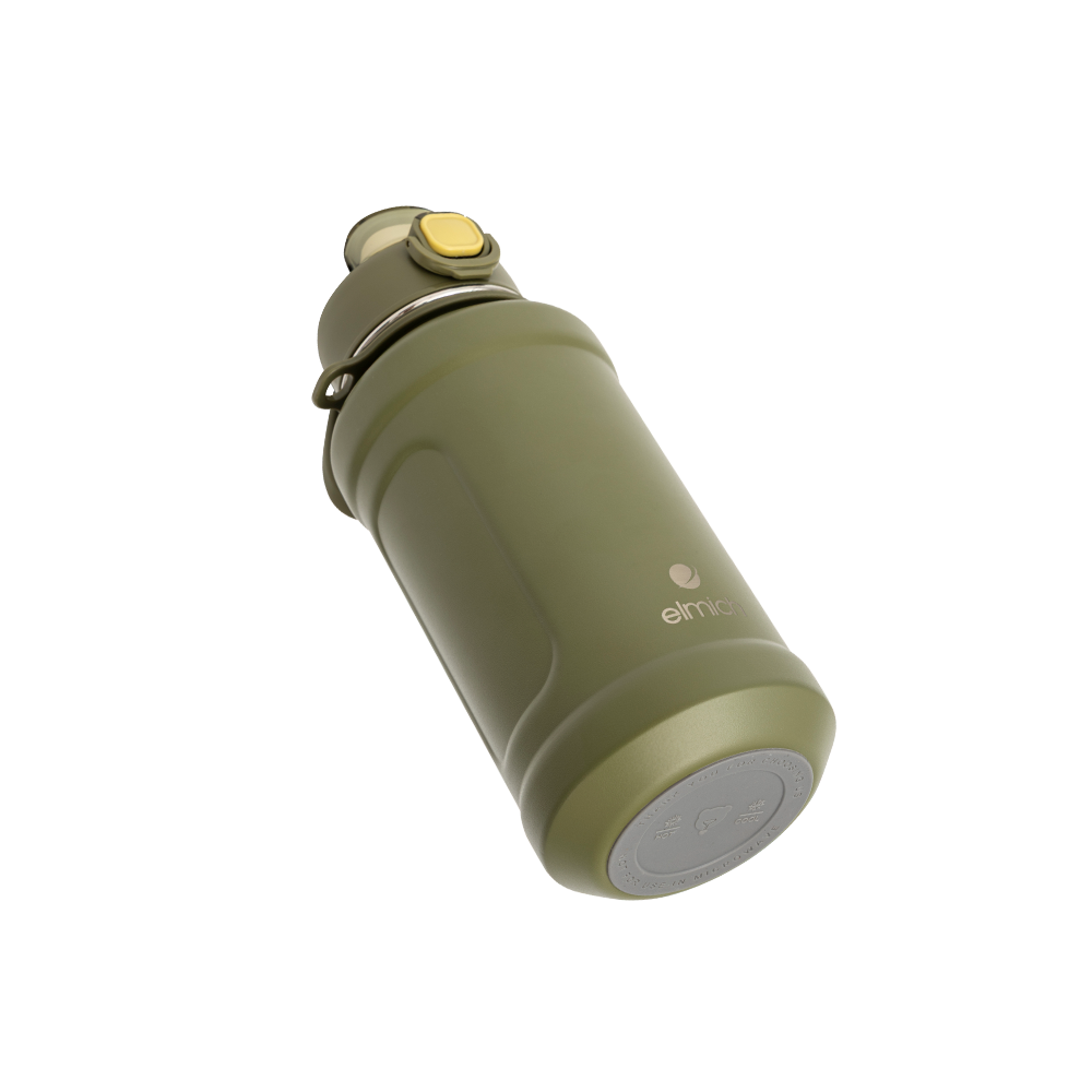 Bình Giữ Nhiệt Inox 316 Elmich EL0915 1L, Hàng Chính Hãng, Nắp Mở 1 Chạm, Kèm Ống Hút - JoyMall