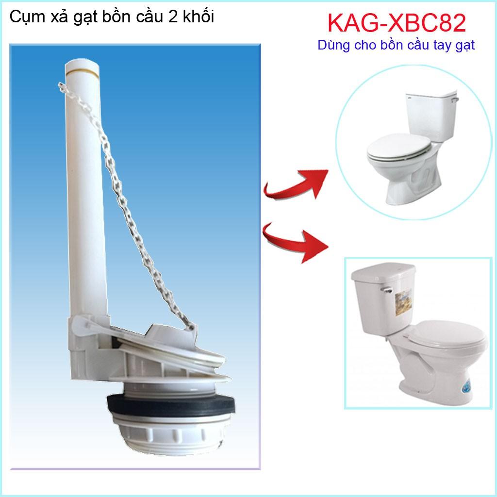 Cụm xả bồn cầu gạt KAG-XBC82, xả bàn cầu gạt 2 khối, cụm xả gạt bệt 2 khối xả nước nhanh sử dụng tốt