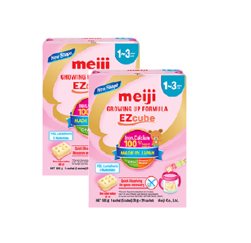 Combo 2 Hộp Sản Phẩm Dinh Dưỡng Công Thức Meiji Growing Up Formula EZcube - Nhập khẩu chính hãng (560g)