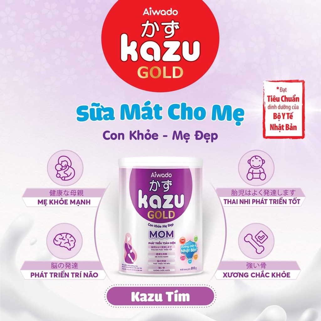 Sữa bột Aiwado KAZU MOM GOLD 810g - Tinh tuý dưỡng chất Nhật Bản