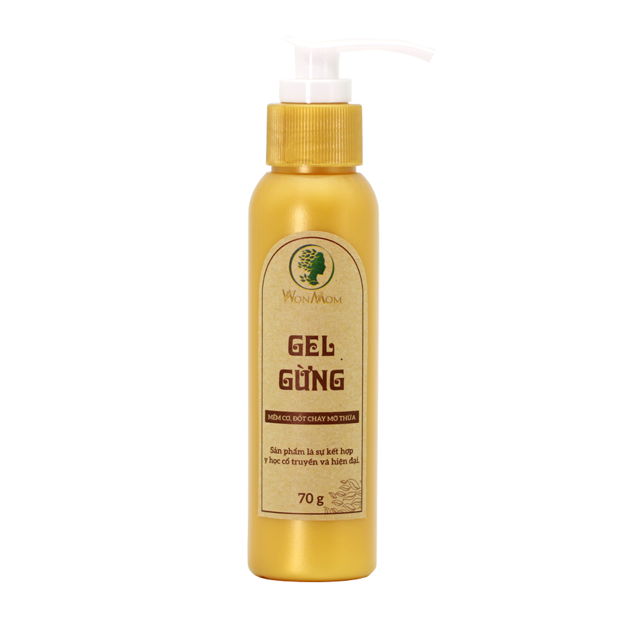 Gel gừng thảo dược, massage tan mỡ bụng, săn chắc eo Wonmom 70g