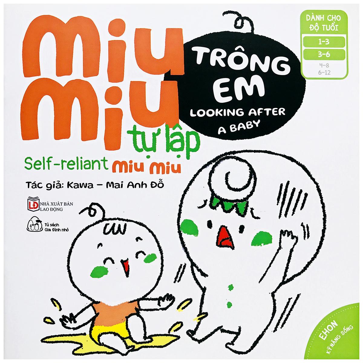 Sách - Ehon Kĩ Năng Sống - Miu Miu Tự Lập Phần 2 - Combo 8 quyển, lẻ tùy chọn (1-6 tuổi) - Song Ngữ Anh - Việt