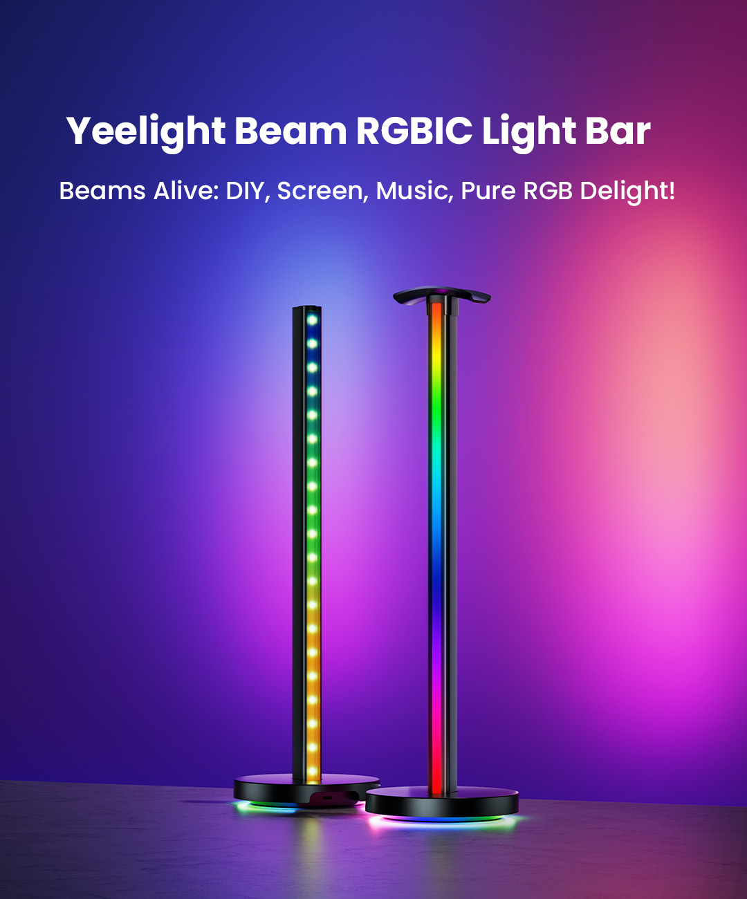 Hình ảnh Set 2 Đèn thanh RGB thông minh đa năng Yeelight Beam - Hỗ trợ Matter, Homekit - Game sync, Music sync