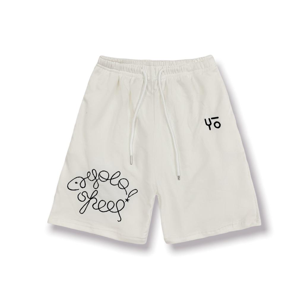 Quần Short Local Brand Basic Thêu Logo Yoloyouth nỉ chân cua