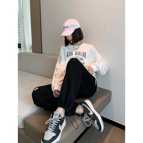 Quần Jogger Thể Thao Nam Nữ -Quần Form Ống Rộng Để Suông Hoặc Rút Dây Bo Gấu Chất Cotton Mịn Đẹp