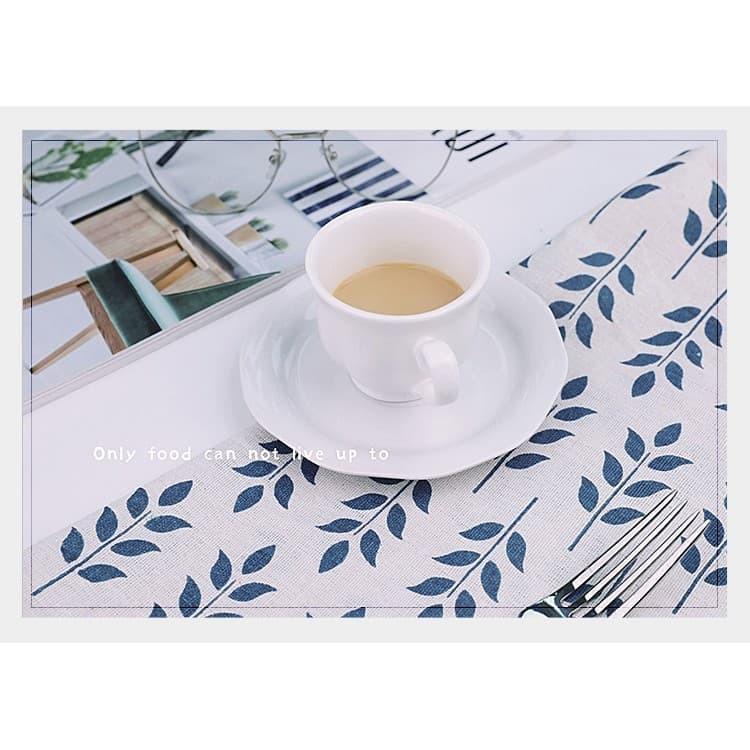 Vải Bố Vải Canvas Decor Trang Trí Làm Khăn Bàn May Rèm; Màn Và Phông Nền Chụp Ảnh, Khăn Picnic Hoạ Tiết Lá Đối Xứng