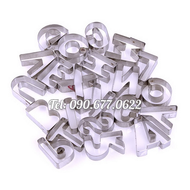 Bộ khuôn 26 chữ cái làm bánh cookie, cutter - Mã số 1137