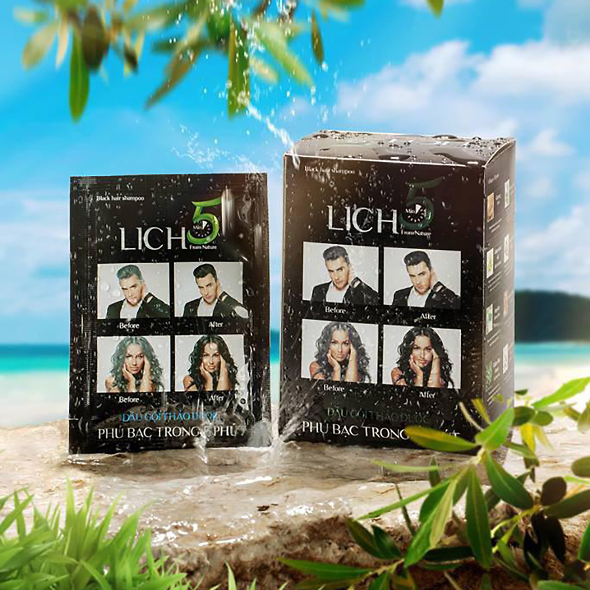Dầu Gội Đen Tóc Thảo Dược LICH 5
