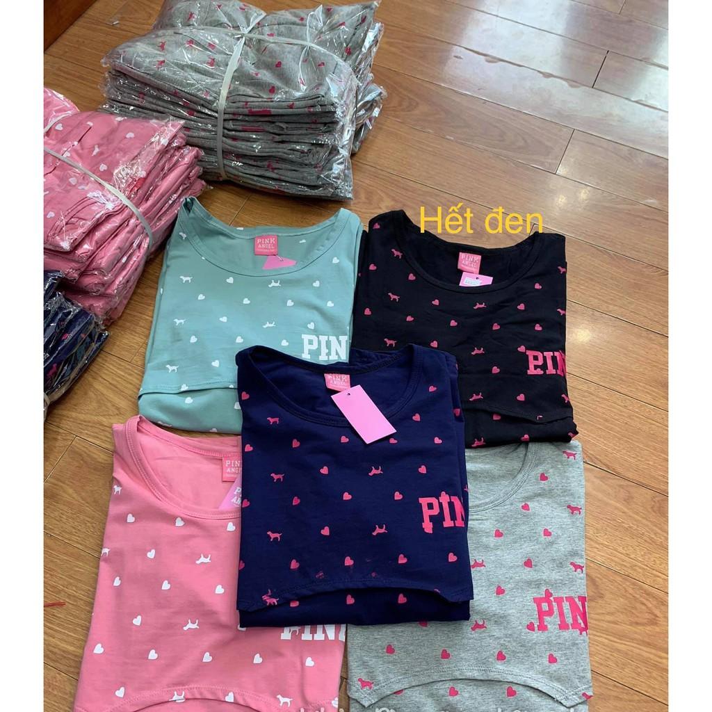 Bộ đồ bầu Pink Quảng Châu Bầu và Sau Sinh Cộc Tay