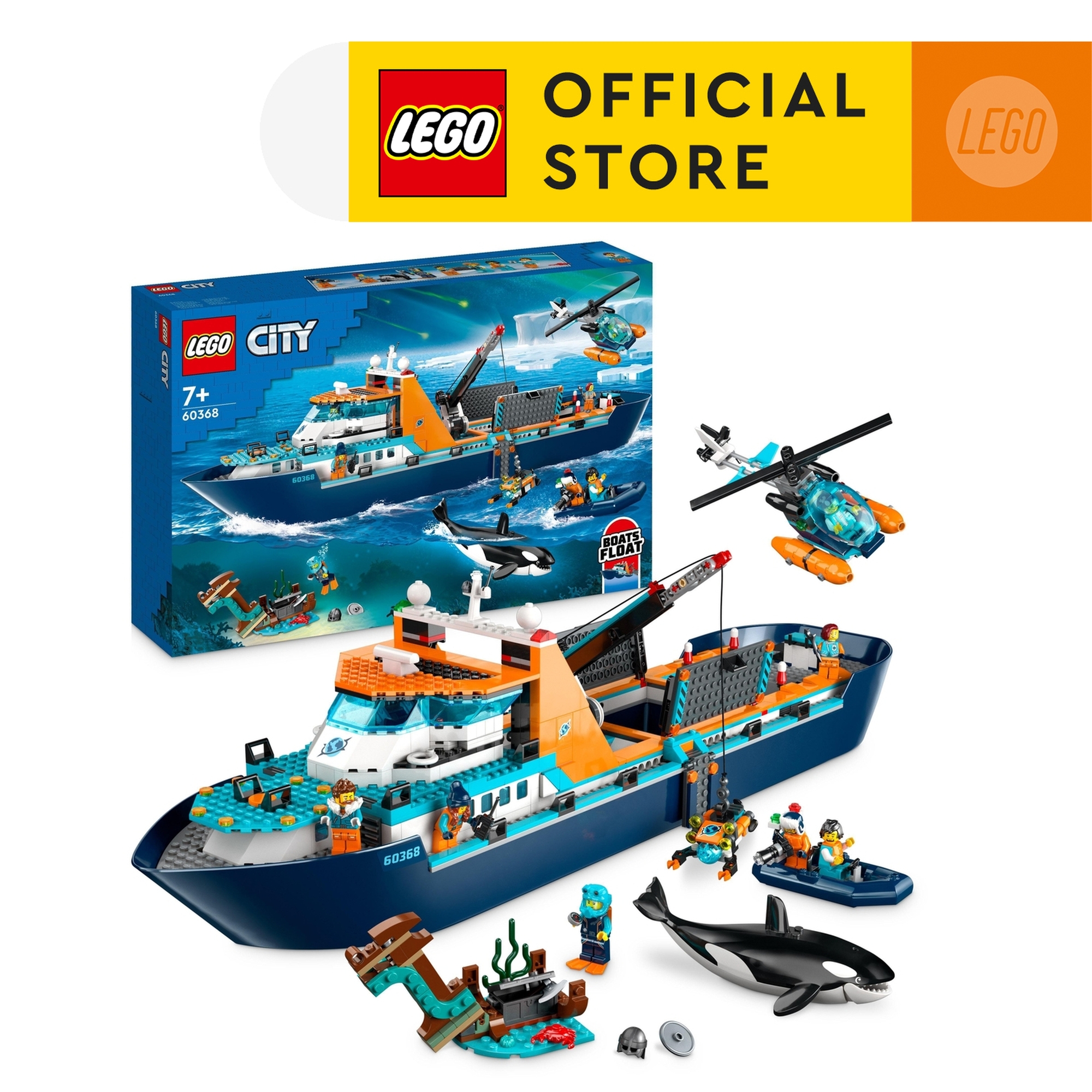 LEGO City 60368 Đồ chơi lắp ráp Tàu thám hiểm bắc cực