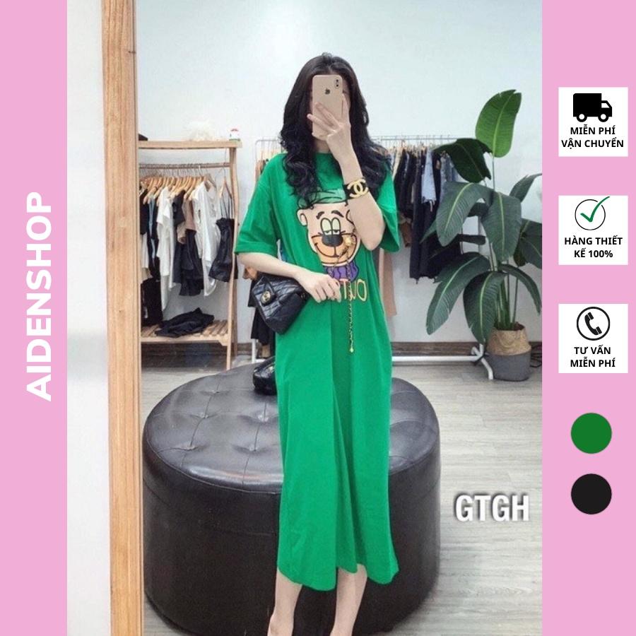 Váy bầu thời trang đẹp Aidenshop đầm bầu mùa hè thiết kế suông cotton nữ