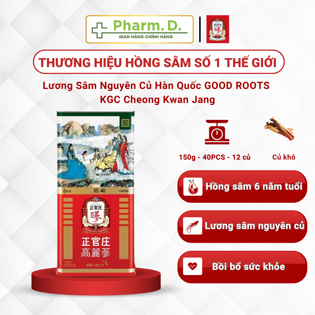 Lương Sâm Nguyên Củ Hàn Quốc GOOD ROOTS KGC Cheong Kwan Jang 150g